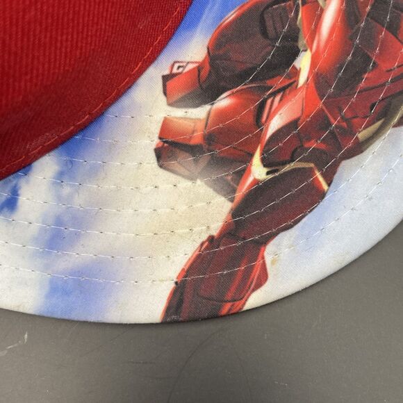 New Era Marvel Comics Iron Man 59Fifty Movie Iron Man 2 Rare Brim Face Cap Hat - Picture 6 of 12